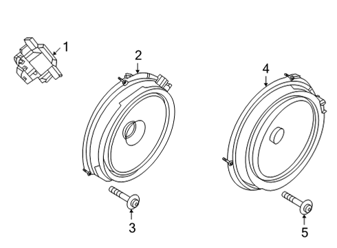 2023 Ford Mustang Mach-E Speaker Assembly Diagram for LJ8Z-18808-C