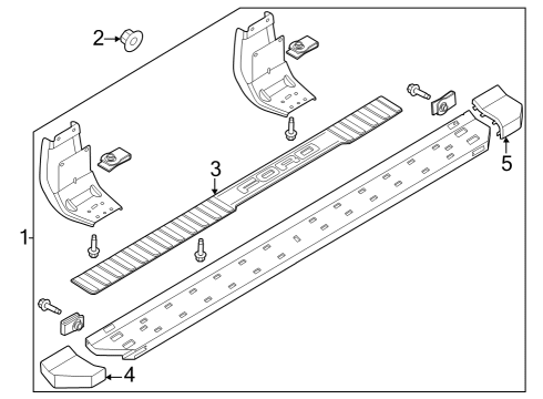 2025 Ford F-350 Super Duty Step Assembly Diagram for NC3Z-16450-HA
