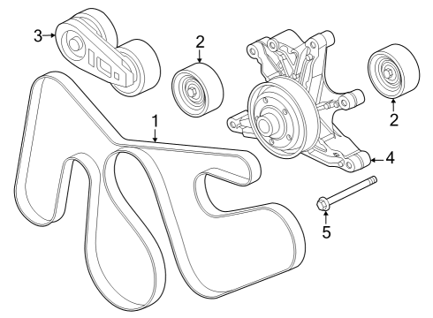 2024 Ford F-350 Super Duty BRACKET - COUPLING SHAFT BEARI Diagram for LC3Z-8553-A