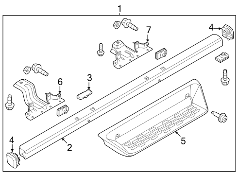 2022 Ford Bronco Step Assembly Diagram for N2DZ-16451-BA