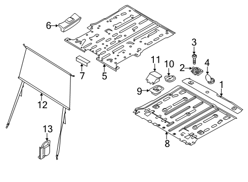 2020 Ford Transit Connect TRIM ASY - BACK PANEL Diagram for DT1Z-6140374-CC