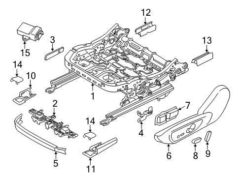 2020 Lincoln MKZ Seat Track Assembly Diagram for DS7Z-9661711-L