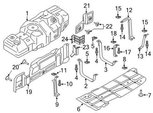 2020 Ford F-250 Super Duty Fuel Tank Assembly Diagram for HC3Z-9002-Y