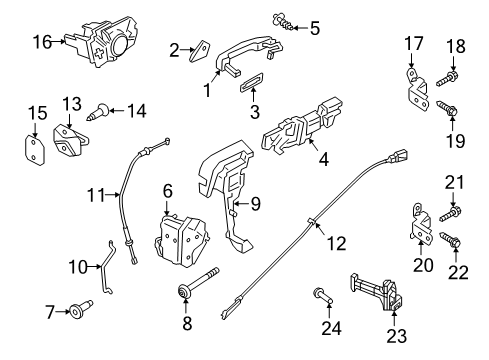 2020 Ford Ranger HINGE ASY - DOOR Diagram for AB3Z-2122800-C