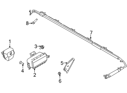 2021 Ford Bronco Curtain Assembly Diagram for M2DZ-78042D94-C