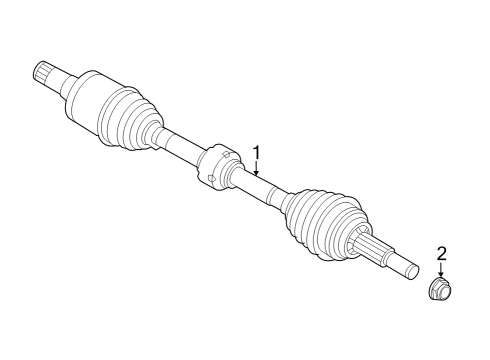 2023 Ford F-150 Lightning Front Axle Shaft Diagram for NL3Z-3A427-B