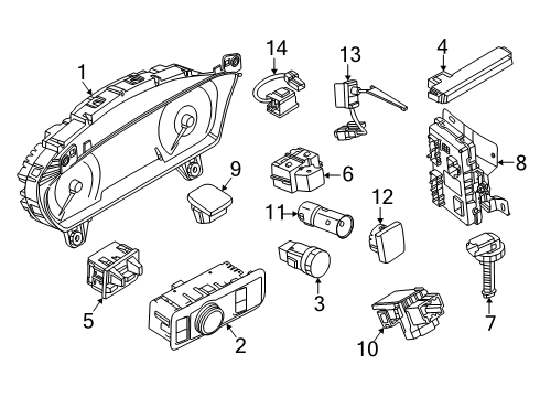 2025 Ford Maverick Control Diagram for SZ6Z-19980-H
