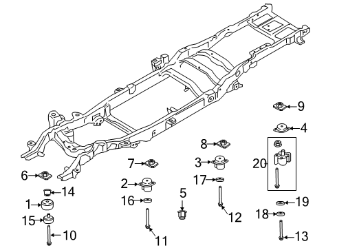 2020 Ford F-350 Super Duty Insulator Diagram for HC3Z-2500154-Q