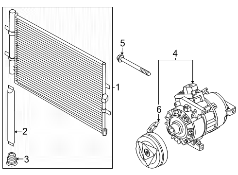 2024 Ford Transit Compressor Assembly Diagram for SK4Z-19703-A