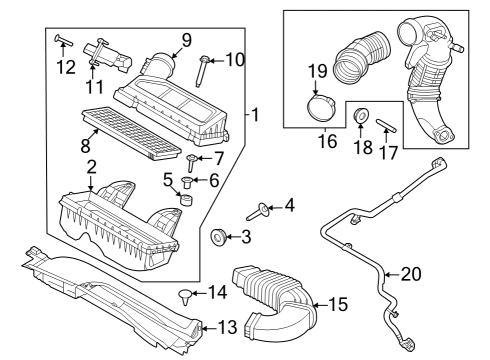 2024 Ford Escape Air Hose Diagram for PZ1Z-9B659-C