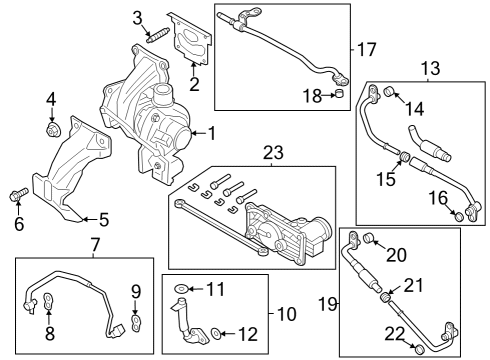 2024 Ford Escape Turbocharger Assembly Diagram for P2GZ-6K682-B