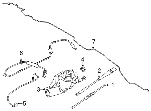 2025 Lincoln Nautilus Wiper Arm Assembly Diagram for R2TZ-17526-A