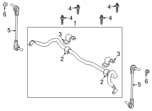 2023 Lincoln Corsair Roll Bar Assembly Diagram for LX6Z-5482-A