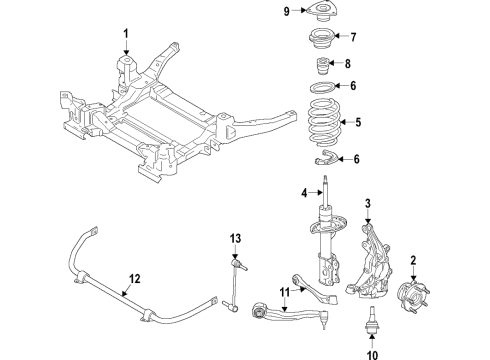 2025 Lincoln Aviator Spring Diagram for LC5Z-3C098-E