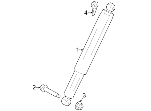 2024 Ford F-350 Super Duty Shock Absorber Assembly Diagram for PC3Z-18125-W