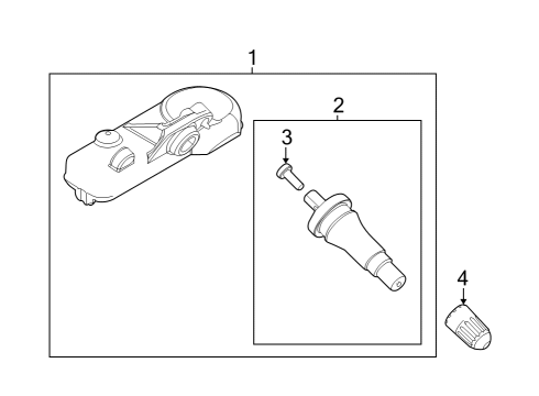 2023 Ford E-Transit Tire Pressure Sensor Diagram for JX7Z1A189C