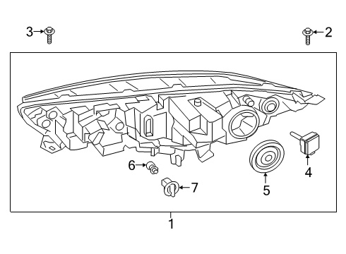 2021 Ford Transit Connect Headlamp Assembly Diagram for KT1Z-13008-V