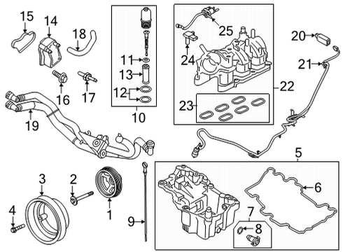2023 Ford F-150 Inlet Manifold Assembly Diagram for ML3Z-9424-J