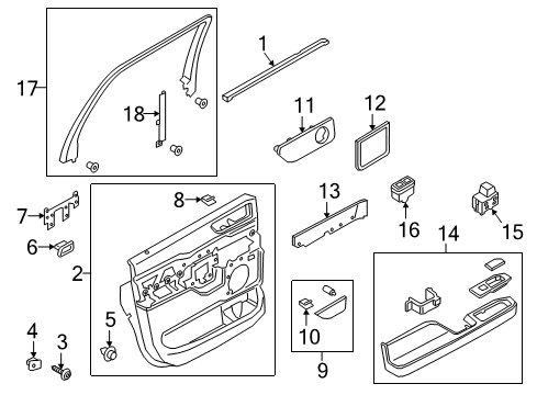 2024 Lincoln Navigator Panel Door Trim Lower Diagram for JL7Z-7827407-CJ