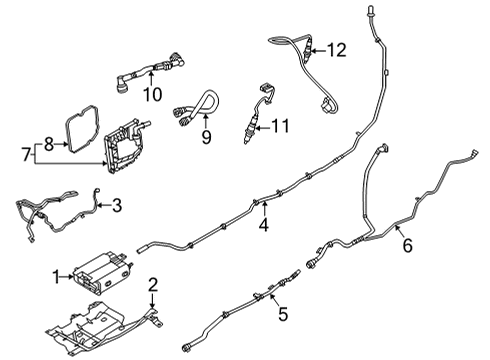 2024 Ford Maverick Shield Diagram for NZ6Z-9B007-AA