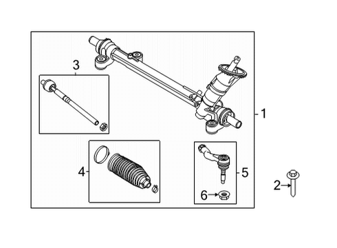 2025 Ford Mustang Mach-E Rack And Pinion Steering Gear Diagram for RK9Z-3504-C