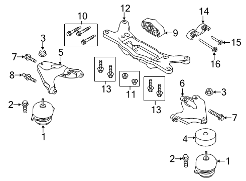 2021 Ford Mustang Damper Assembly Diagram for JR3Z-4A085-B