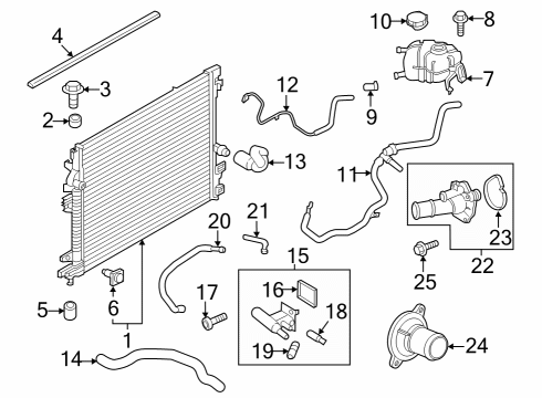 2022 Ford Edge Hose Overflow Diagram for K2GZ-8075-D