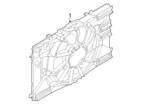 2025 Ford E-Transit Engine Cooling Motor And Fan Assembly Diagram for NK4Z-8C607-B