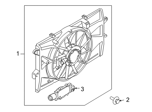 2019 Ford Police Interceptor Sedan Engine Cooling Motor And Fan Assembly Diagram for DG1Z-8C607-K