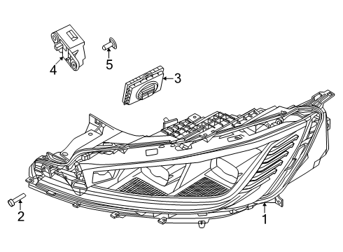 2025 Lincoln Aviator Lamp Assembly Diagram for RC5Z-13008-C