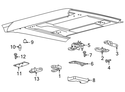 2021 Ford Bronco Cover Diagram for M2DZ-7850505-AB