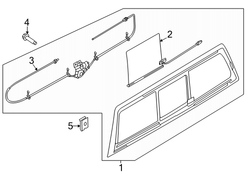 2025 Ford F-150 Glass & Hardware - Back Glass Diagram 3