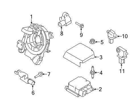 2021 Ford F-150 Seat Position Sensor Diagram for MU5Z-16600F67-B