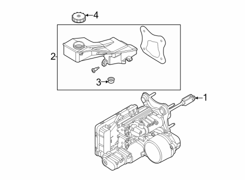 2023 Ford F-150 Lightning Brake Booster Assembly Diagram for RL3Z-2005-E