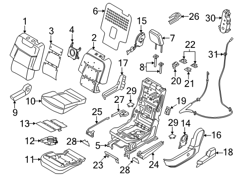 2023 Lincoln Aviator Switch Assembly Diagram for LC5Z-14C715-CA