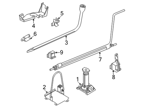2021 Ford E-350/E-350 Super Duty Jack Assembly Lifting Diagram for AC3Z-17080-D