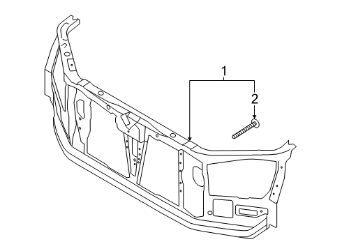 2023 Ford Ranger Support - Radiator Diagram for KB3Z-16138-B