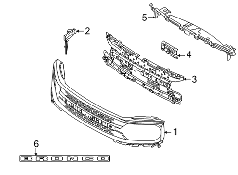 2023 Ford Bronco Sport Emblem Diagram for N1PZ-8A224-AA