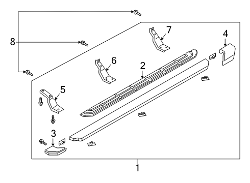 2020 Ford Ranger Step Assembly Diagram for KB3Z-16450-AF