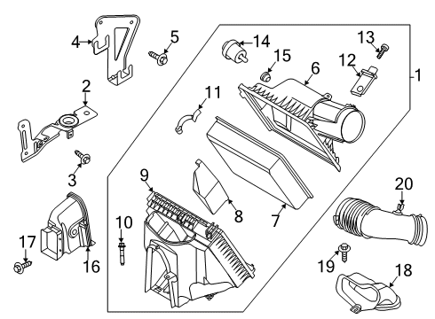 2022 Ford F-250 Super Duty Sensor Assembly Diagram for LC3Z-12B579-B