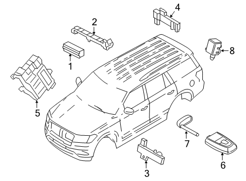 2024 Lincoln Navigator KIT - ALARM/KEYLESS LOCK SYSTE Diagram for NU5Z-15604-S