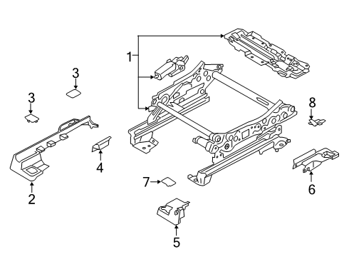 2024 Lincoln Corsair Gate Retaining Plate Diagram for LJ6Z-78672A40-AB