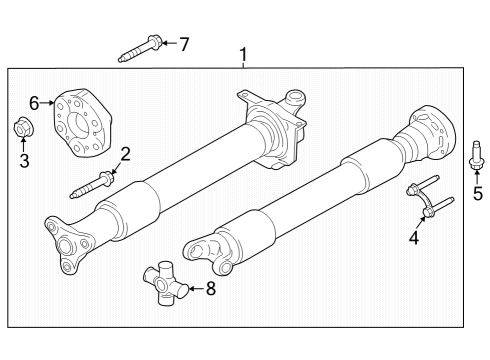 2024 Ford Mustang Drive Shaft Assembly Diagram for PR3Z-4R602-E