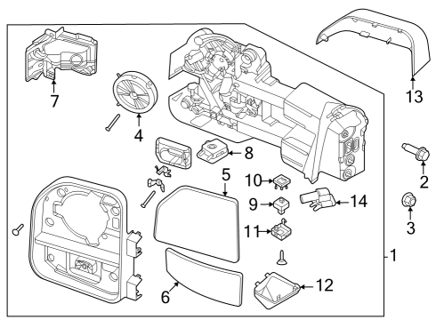 2023 Ford F-350 Super Duty KIT - ALARM/KEYLESS LOCK SYSTE Diagram for PU5Z-15604-K