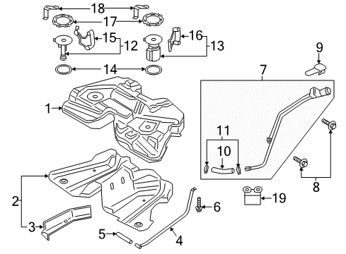 2020 Lincoln Continental Fuel Pump Assembly Diagram for FT4Z-9350-B