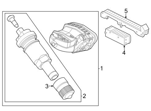 2023 Ford F-250 Super Duty Tpms Sensor Kit Diagram for PC3Z-1A189-H