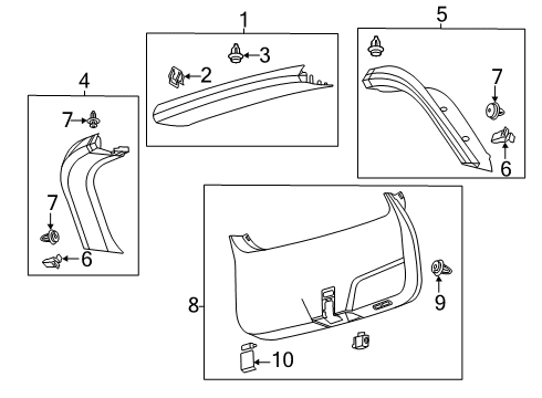 2024 Lincoln Aviator SWITCH ASY - FRONT DOOR - CENT Diagram for LC5Z-14028-EA
