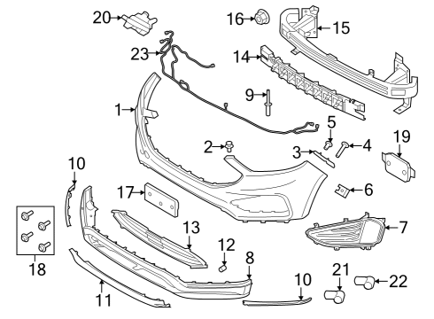 2021 Ford Edge Fog Lamp Bracket Diagram for KT4Z-15266-VB