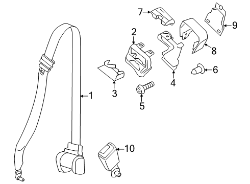 2024 Ford Transit 250 Seat Belt Diagram 2