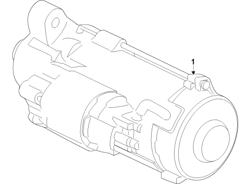 2021 Ford F-150 Starter Motor Assembly Diagram for ML3Z-11002-D
